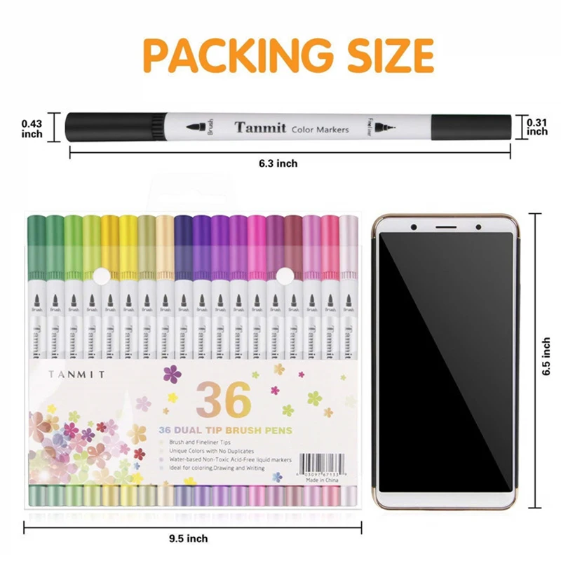 Dual Head Sketch Markers Pen121824364872100 Colors Brush Fineliner Watercolor Copic Watercolor Art Markers  Drawing Set 4