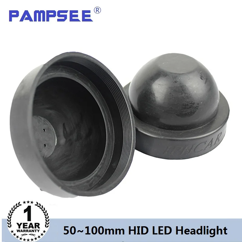 

2Pcs Car Light For HID LED Headlight Dust Cover Rubber 100mm90mm80mm75mm50mm Waterproof Dustproof Sealing Headlamp Cover Cap
