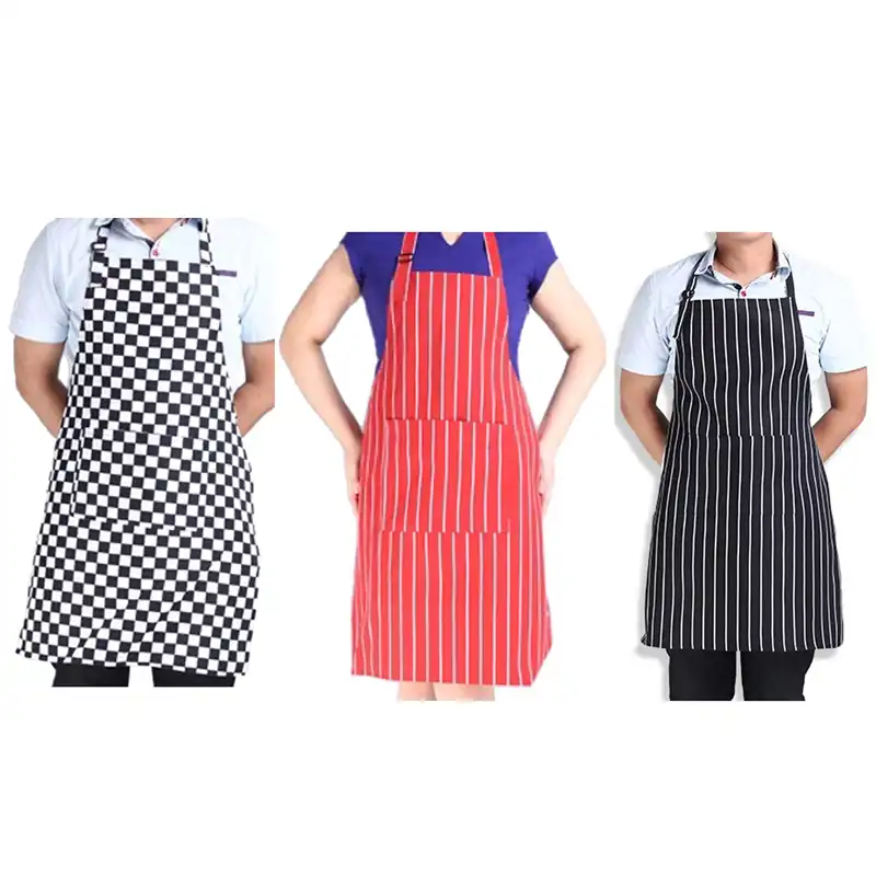 BEUSS Huella De Perro Delantal de Cocina Camarero con 2 Bolsillos Correa el Cuello Ajustable Delantales para Cocinar Mujeres Carniceros Cocineros Hombres
