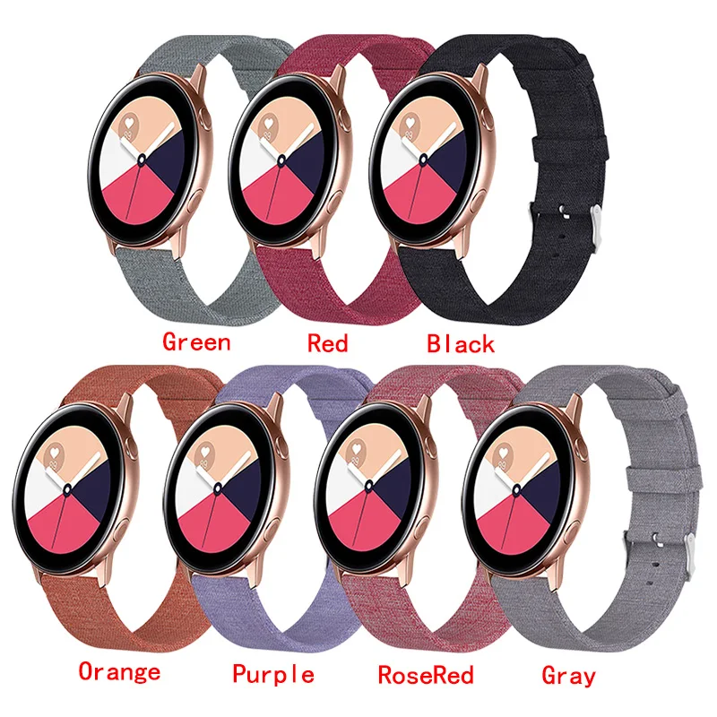 Ремешок Laforuta для Samsung Galaxy Watch Active Band нейлоновый спортивный быстросъемный браслет
