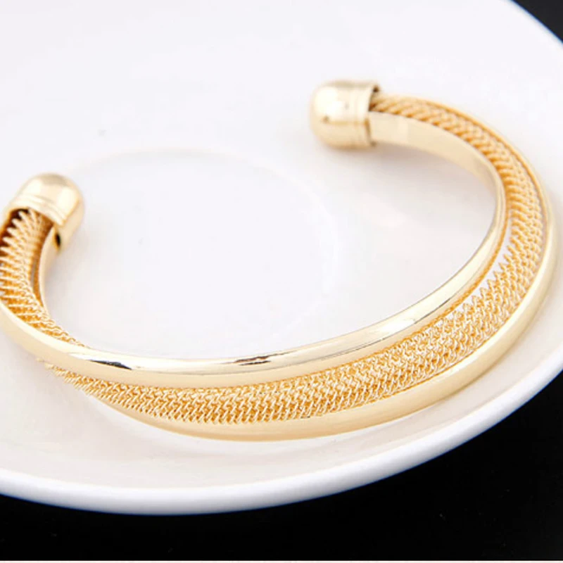 OMENG Wholesale Fashion Women Female Jewelry Elegant silver Bangles