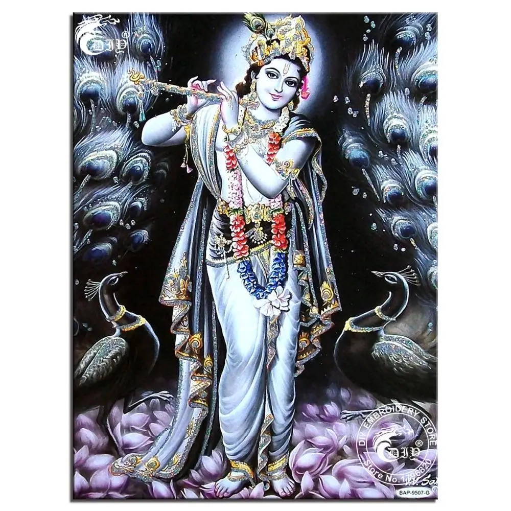 Full drill diamond tcnuh lord krishna 3d diamond cross stitch Full drill diamond tcnuh lord krishna 3d diamond cross stitch