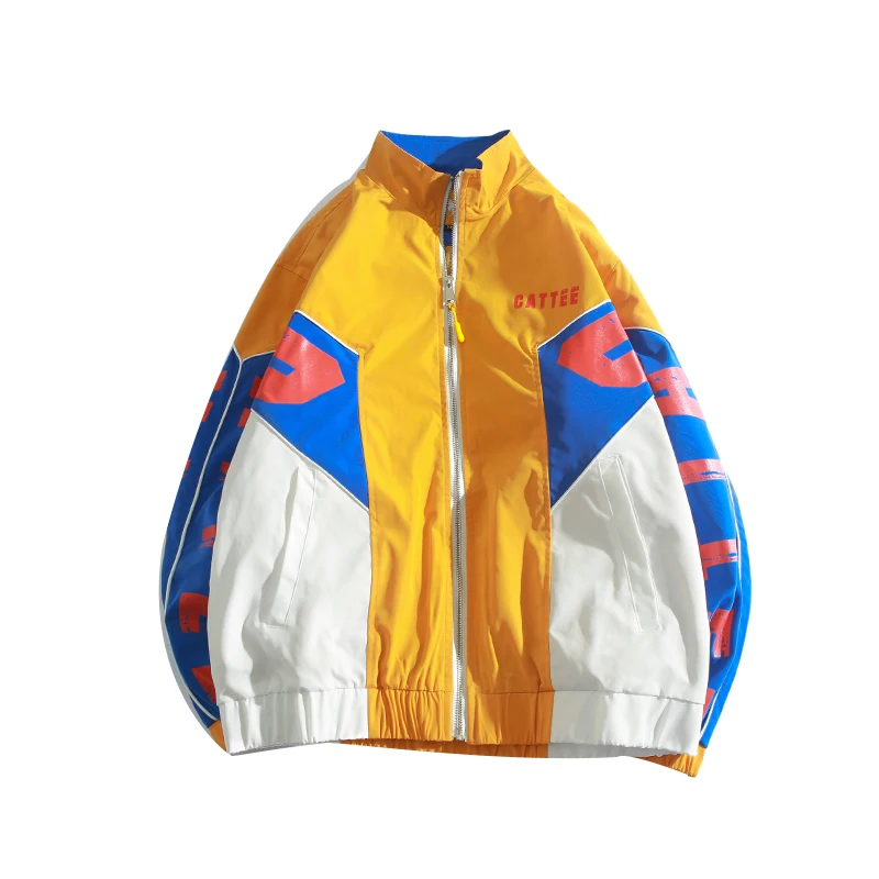 Nouvelles 2018 Automne Lâche Z255 Rétro Jvzkass Bf Marée Sauvage Manteau Étudiantes Femelle Yellow Harajuku E2D9HI