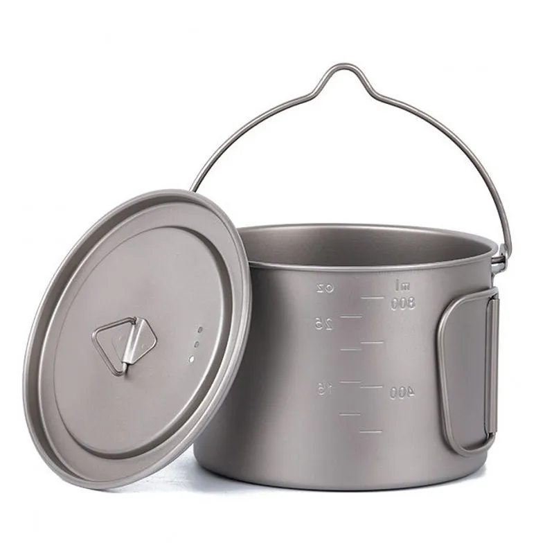 Titanium Cup mug 900ml ultra light outdoor tableware travel coffee tea camping pot water cup cooking pot with lid handle hook up Titanium Cup mug 900ml ultra light outdoor tableware travel coffee tea camping pot water cup cooking pot with lid handle hook up