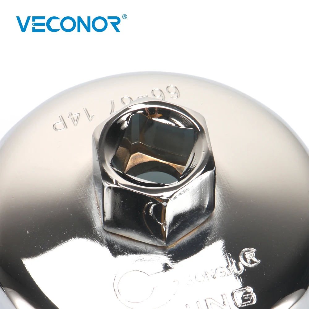 Vkonor 1/" квадратный Dr. Стальной 64 мм-65 мм ключ для масляного фильтра колпачок инструмент для жилья для удаления 14 флейт универсальный для Lexus Toyota Camry