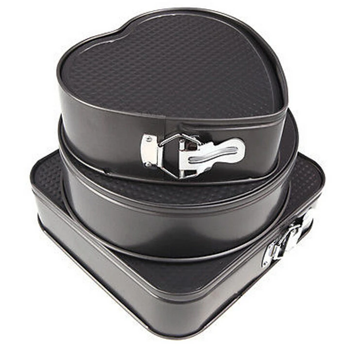New 3 Non Stick Cake Pan Baking Bake Tray Tins Heat Square Round