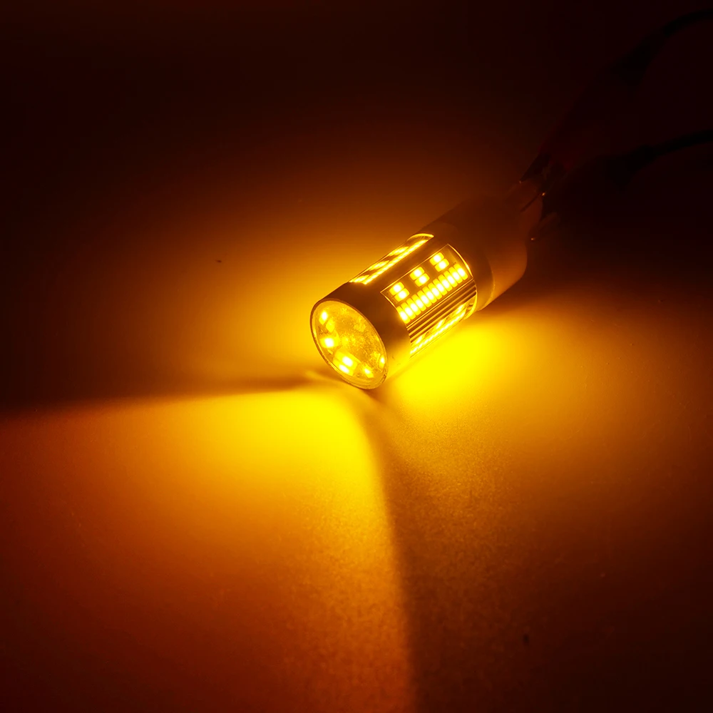 Современный автомобиль 4 шт. T20 7440 PY21W BA15S 1156 BAU15S 105 SMD 4014 чип светодиодные лампы