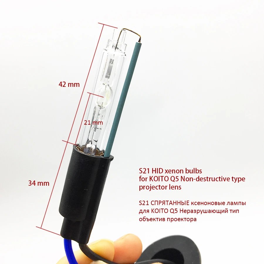 TAOCHIS AC 12 в 35 Вт 55 Вт керамика S21 21 мм авто HID лампы для 3,0 дюймов Koito Q5 линзы проектора bi xenon головной светильник замена лампы