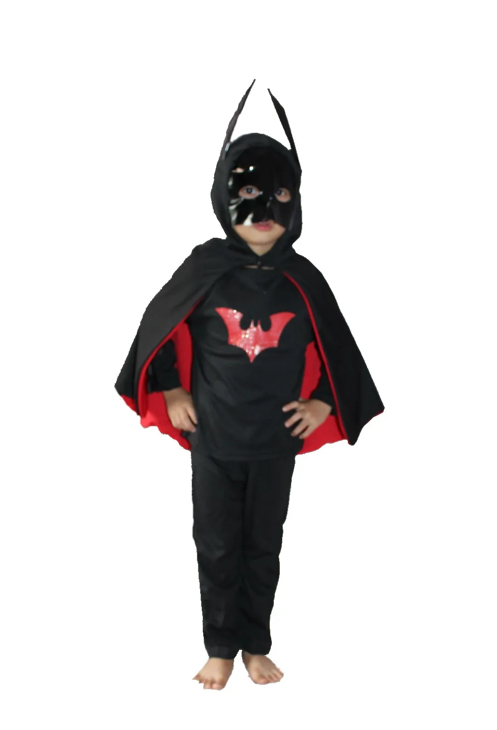 

Halloween Party costumes Children's Cosplay clothing,Red cape kid batman Role-playing batman clothing,boy roll play size:S-XXL