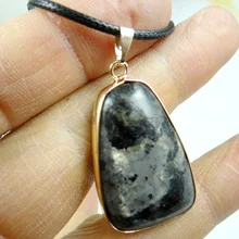 Натуральный Камень Подвески с лабрадоритом камень капли воды ожерелье s кулон кожаные цепи для DIY ожерелье ювелирных изделий