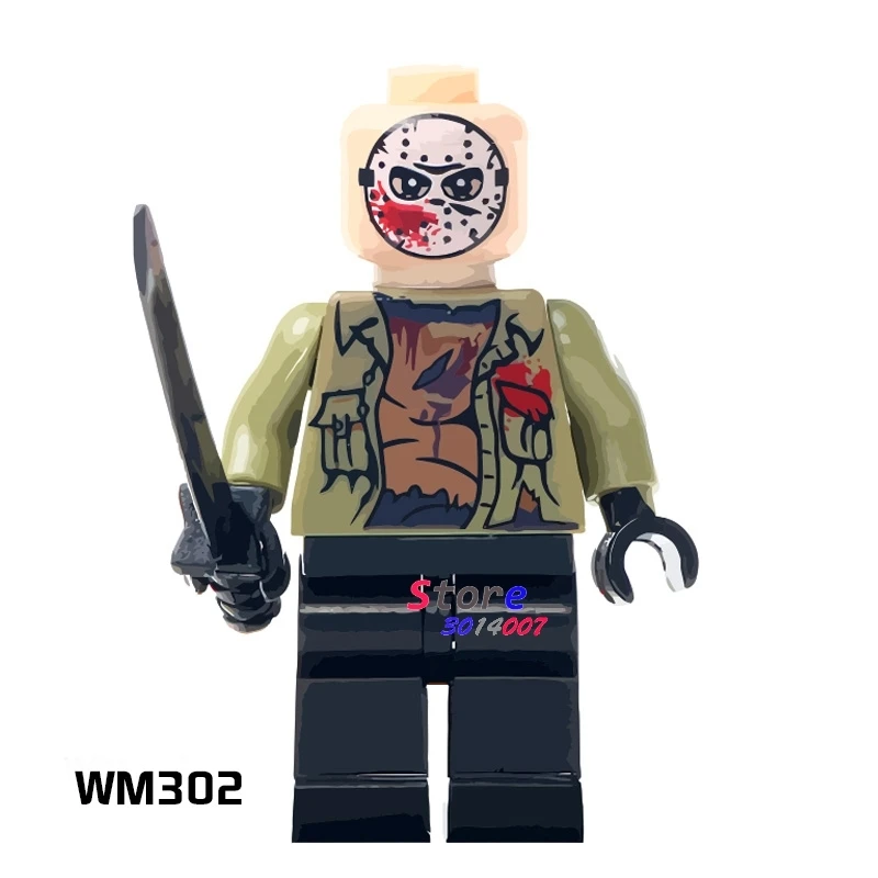 

1PCS model building blocks action figures starwars superheroes Jason Voorhees boys house games Dolls diy toys for children gift