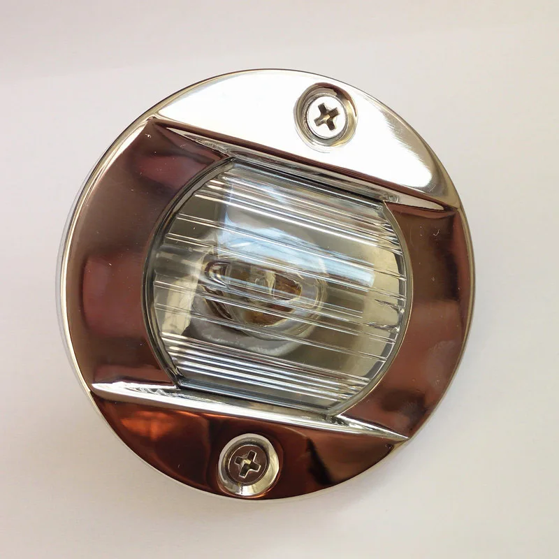 

Round Stainless Steel 12V 24V Marine Boat Tail Light 8W Tungsten Bulb Navigation Lamp Waterproof