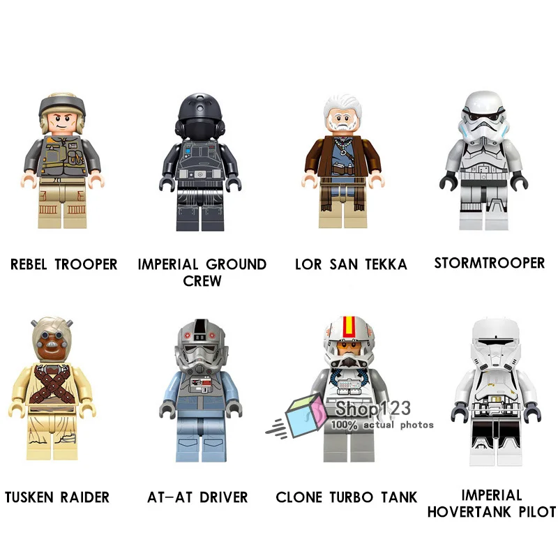 

1PC Rebel Trooper Imperial Ground Crew Lor San Tekka Bricks Building Blocks Children Gift Toys C001-008