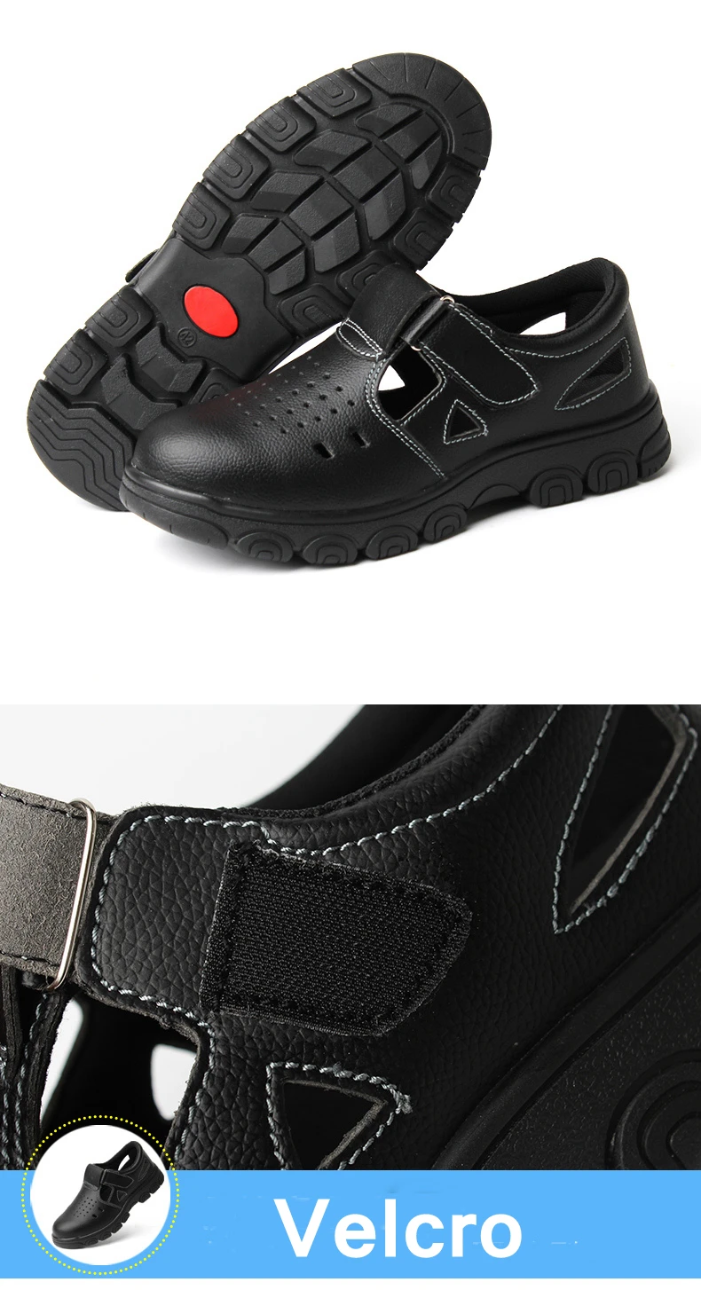 Мужская Летняя защитная обувь со стальным носком, безопасная, противоскользящая, дышащая рабочая обувь, защитная обувь