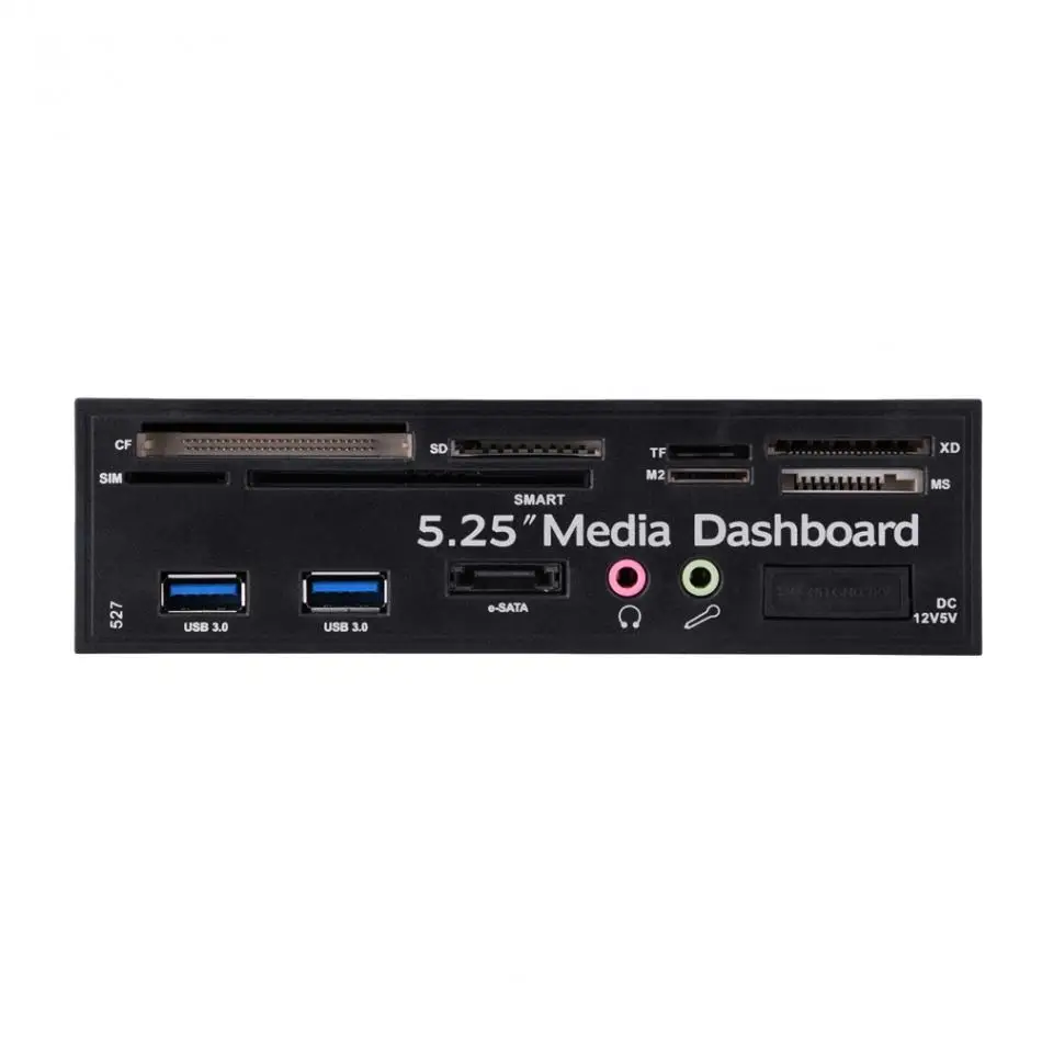 5,25 дюймов планшетный ПК многофункциональный медиа плеер приборной панели USB3.0 e-SATA Мощность Порты и разъёмы аудио SIM/смарт мульти кард-ридер sup Порты и разъёмы s M2/TF/SD/XD/MS/CF