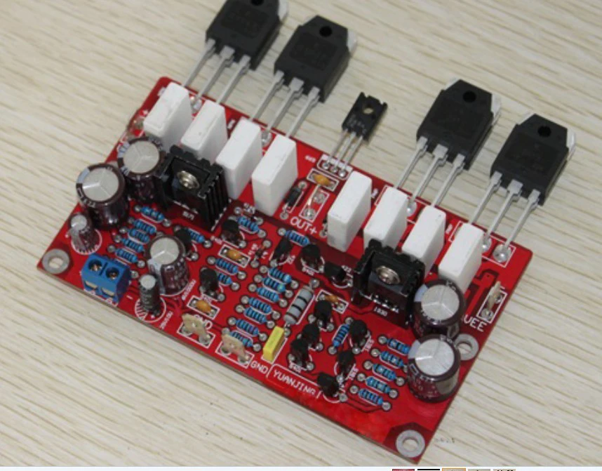 

L20 finished amplifier board (mono),Using KEC B817 D1047 and A1930 C5171 audio transistors