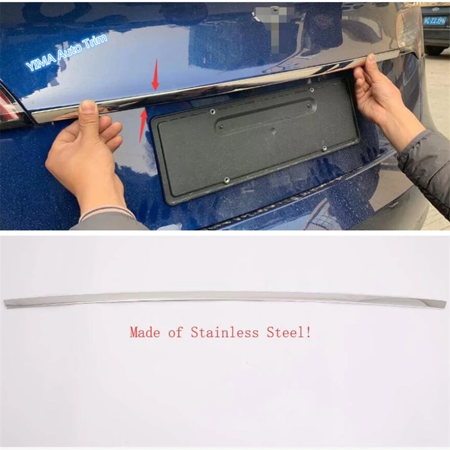 Lapetus автомобильный Стайлинг Задняя Крышка багажника отделка дверная ручка молдинг загрузки гарнир рамка подходит для Tesla модель 3
