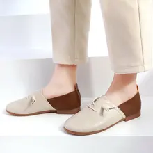 Красивые женские туфли-оксфорды; коллекция года; повседневные лоферы на плоской подошве; Кожаные Мокасины с вышивкой; сезон весна-лето; мокасины; zapatos mujer