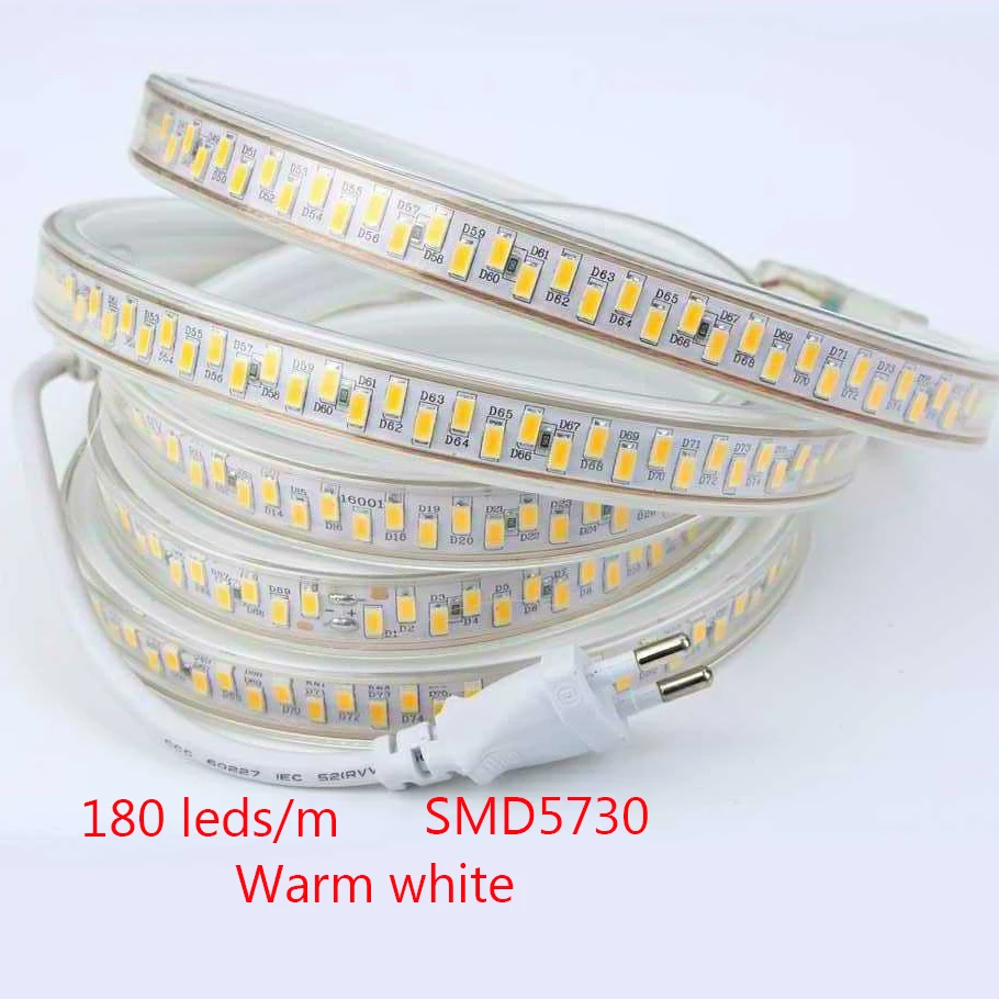 Водонепроницаесветодиодный СВЕТОДИОДНАЯ лента SMD 180 5730 2835 5050 в 5630 220 В|rope light|led strip