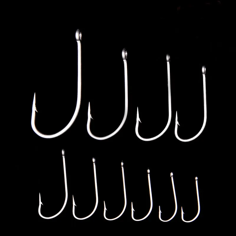 

10PCS size 1 2 3 4 5 6 7 8 9 10 Fly Tying Hooks Sharp Stainless Steel Fish Hook Saltwater Rigging Pike / Crazy Charlie