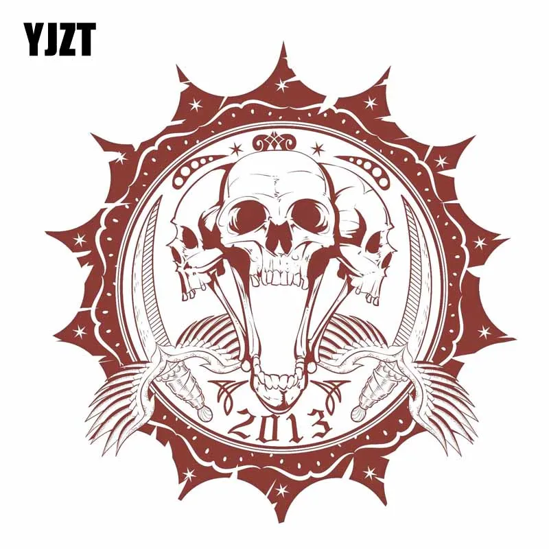 YJZT 15.6CM*16CM Style 2013 Open Jaw Skull Windows Car Sticker Decal 6-0717 | Автомобили и мотоциклы