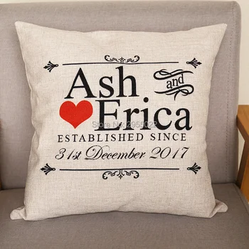 

Personalized Wedding Classic Vintage Retro Style Pillow Cover,wedding favor,party favor,Newlywed wedding favor