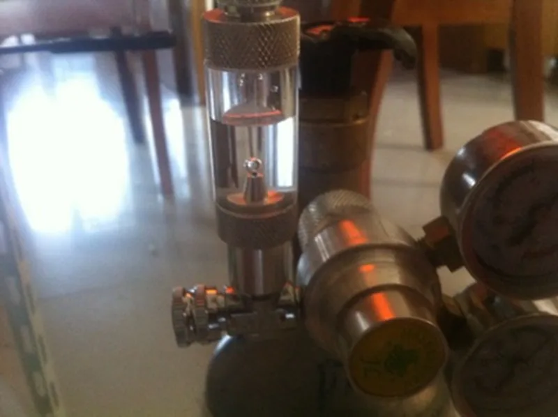 2 шт. алюминиевый сплав и акрил co2 невозвратный регулятор для аквариума один/двойной шарнир 2 типа обратный клапан