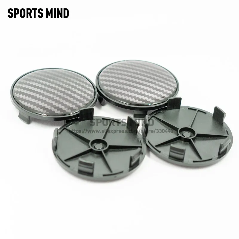 

4PCS/lot 68MM ABS with Aluminium Carbon Fiber Pattern LOGO Auto Car Wheel Center Hub Cap Wheel Hub Cover Wheel Dust-proof cover