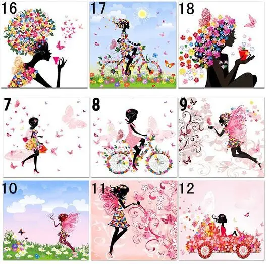 

Diamond painting flowers full of diamond drilling cube flower beauty painting the living room bedroom show sticky Wall Sticker