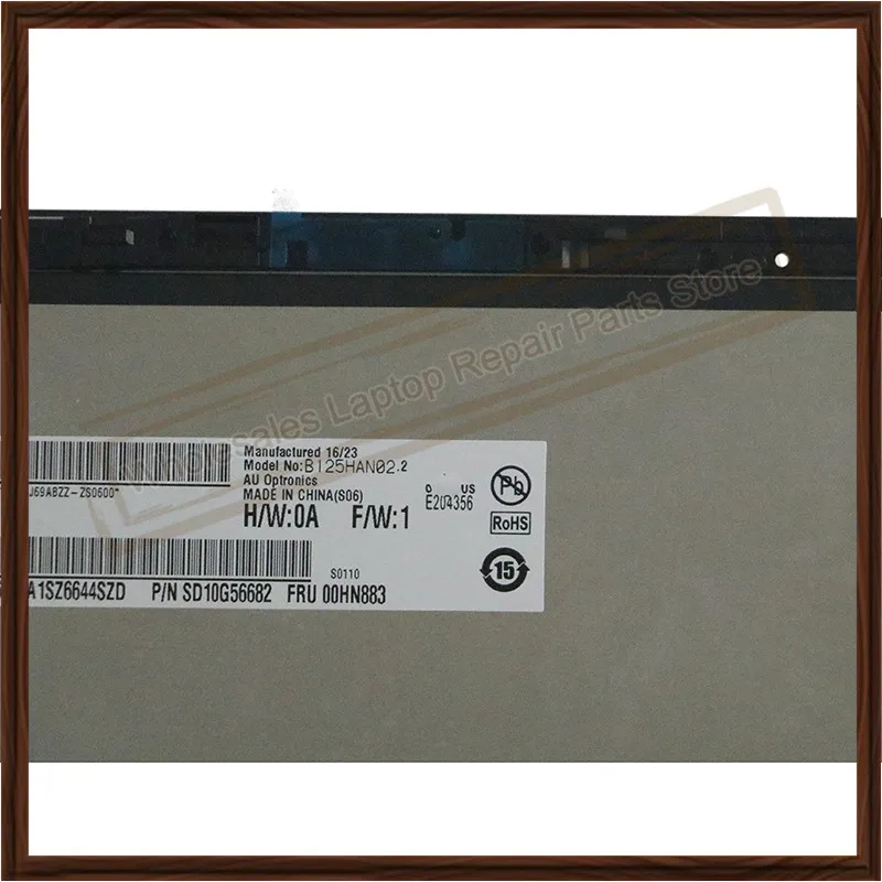 12," B125HAN02.2 дигитайзер ЖК-экран в сборе для lenovo Yoga 720 12 1920X1080 с рамкой с доской