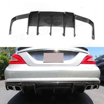 

Carbon Fiber Rear Bumper Lip Spoiler For Mercedes Benz CLS Class W218 CLS63 AMG 2011-2014 Fins Shark Style Diffuser
