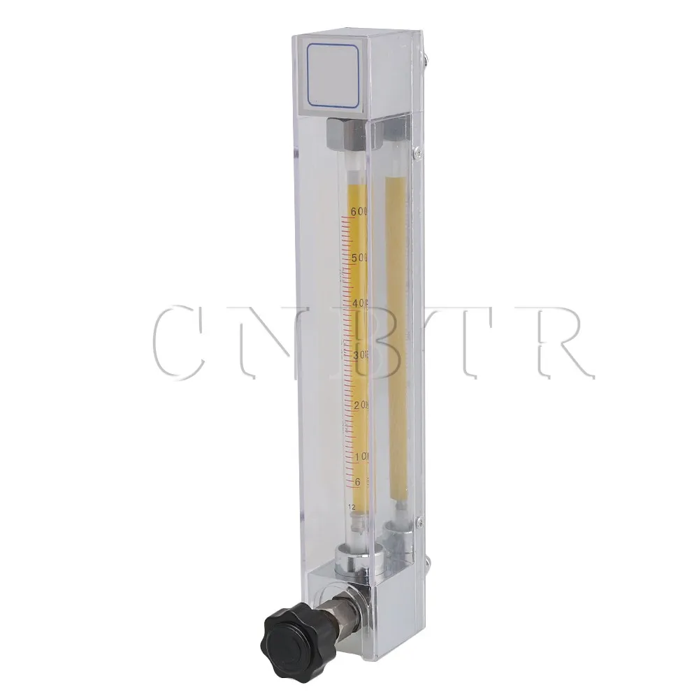 

CNBTR 10.4x3.4x23.7cm Acrylic LZB-6 Liquid Flow Meter 6-60 LPH Water Flow Measuring Instrument fit 10mm Hose