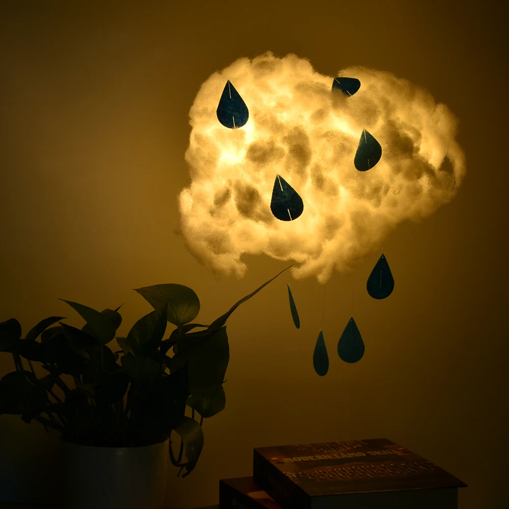 Необычный, ручной работы светильник в виде облака подвесной необычный ночной Светильник для детей подарок на день рождения для спальни