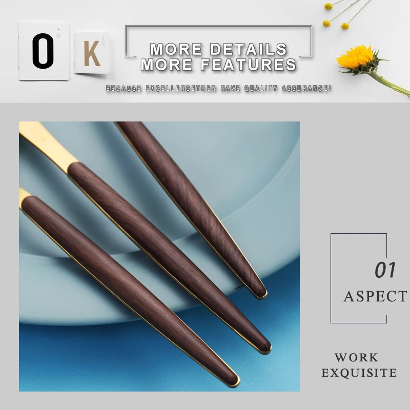 rose gold kitchen talher dourado (3)