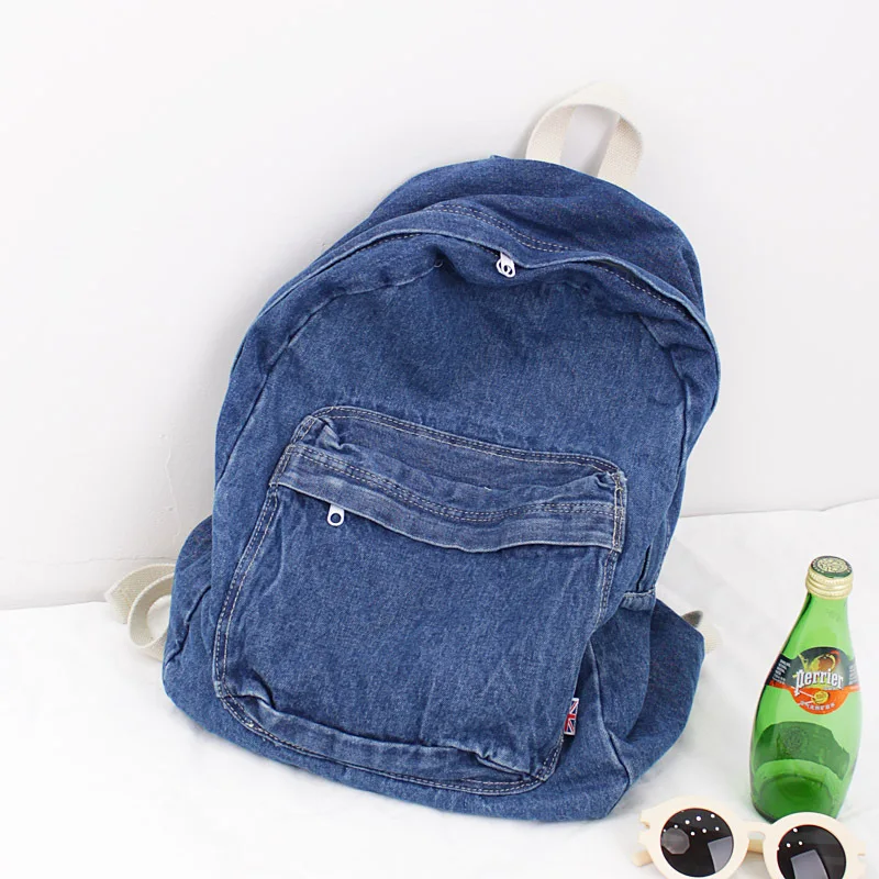 

European Retro Cowboy Backpack Literary College Wind Canvas Backpack Simple Solid Color Couple Large-capacity Trave Bag