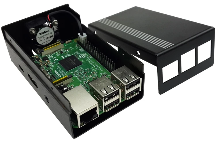 Black Aluminum Case with Fan Cooling 7