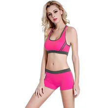 Women’s Fitness Workout Tank Top Bra Set Bra + Shorts Set