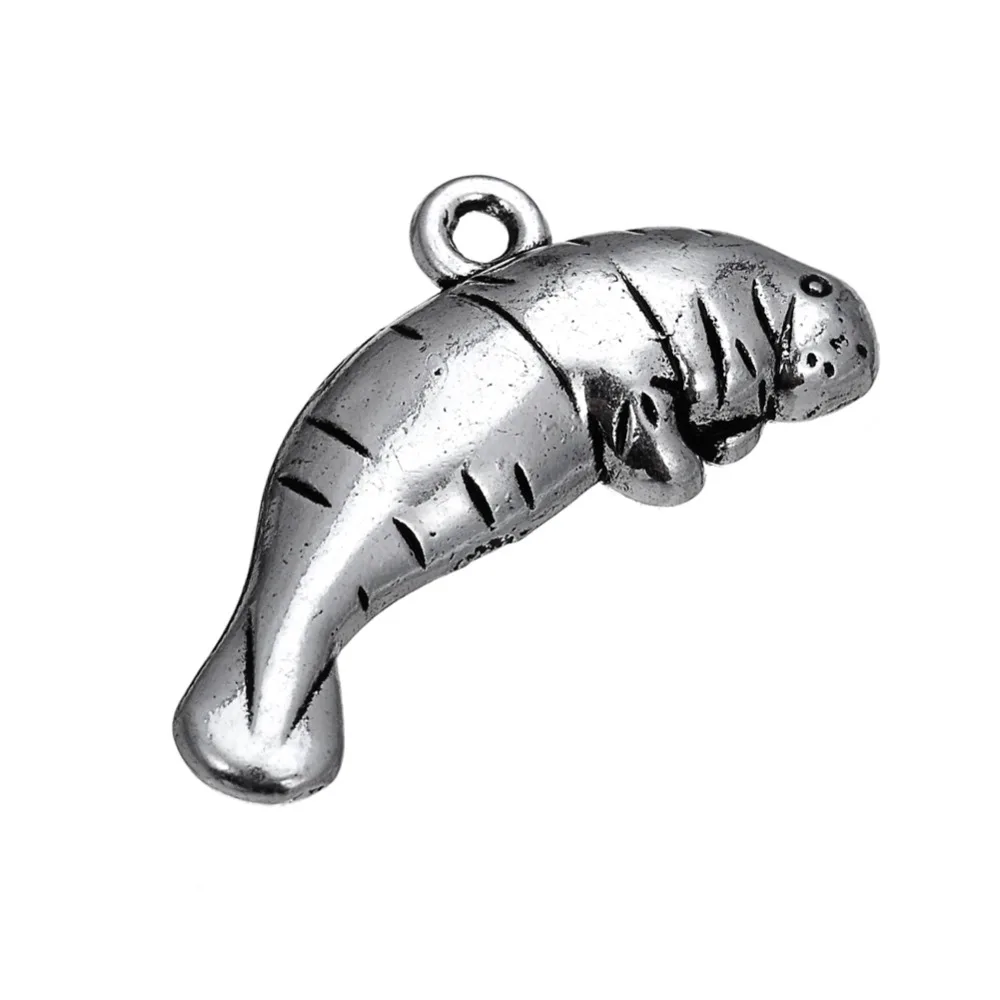 

Cute Seal Antique Sliver Plated Animal Charms