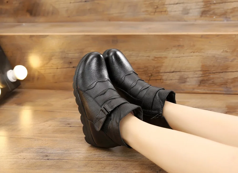GKTINOO/обувь; женские ботинки; коллекция года; зимние ботинки; женские зимние ботинки из натуральной кожи; женские ботинки; теплая плюшевая зимняя обувь размера плюс