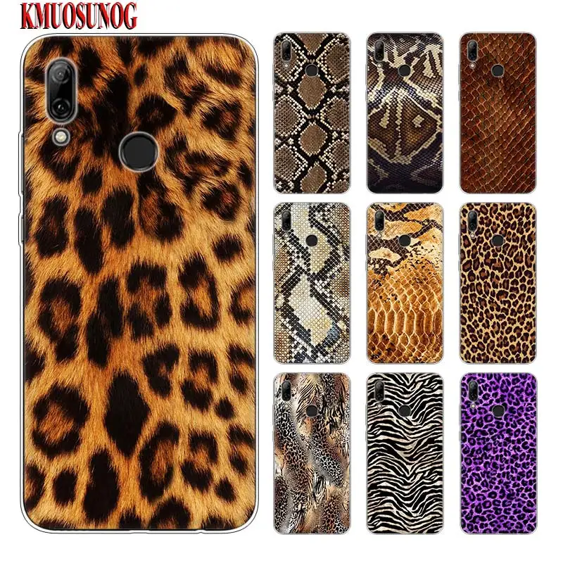 

Silicone Phone Case leopard print art pattern for huawei P30 Lite P Smart Honor 7A 8 8A 8C 8X 10i Y5 Y6 Y7 Y9 Pro 2019 2018 2017