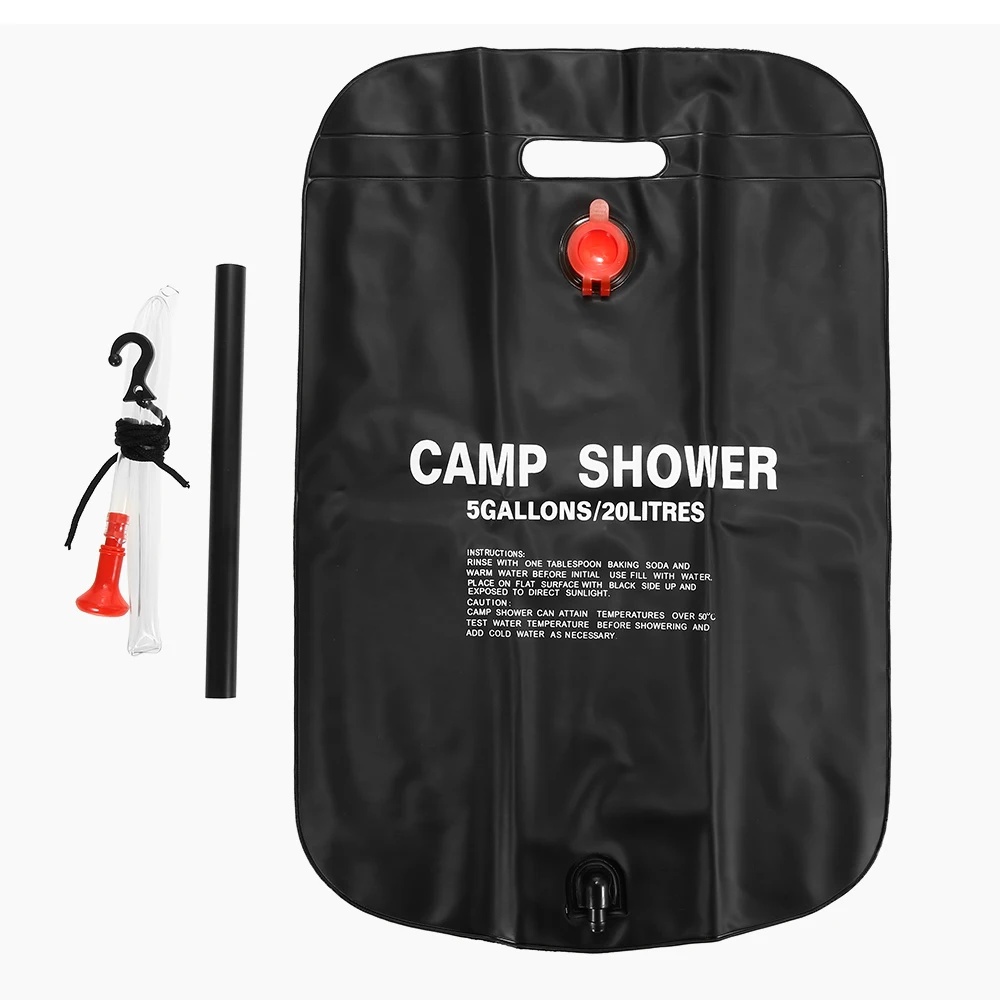 Outdoor Camping Shower Bag 20l Water Hiking Solar Energy Heated Outdoor Camping Shower Bag 20l Water Hiking Solar Energy Heated Tool Pvc 5 Gallons Storage Pack In Bags From Sports