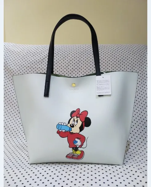 Disney Микки Маус плюшевая сумка-рюкзак pu плечо мультфильм леди сумка большой вместимости женская сумка модная сумка на плечо - Цвет: 4