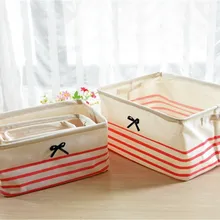Многофункциональная ручка корзина для хранения комплект хлопок холст Ткань Водонепроницаемый прямоугольник корзина для белья Организатор 4 шт. набор FreeShing
