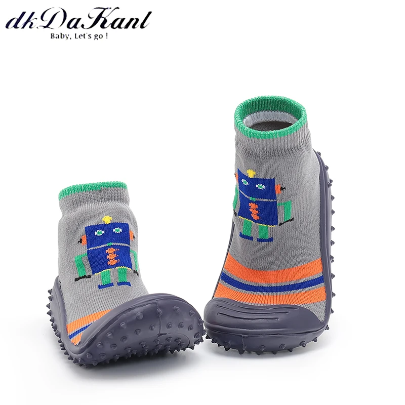 

dKDaKanl 2018 Newborn Cotton Indoor Floor Shoes Anti Slip With Rubber Soles Infant Socks Baby Boy Shoes fxy26
