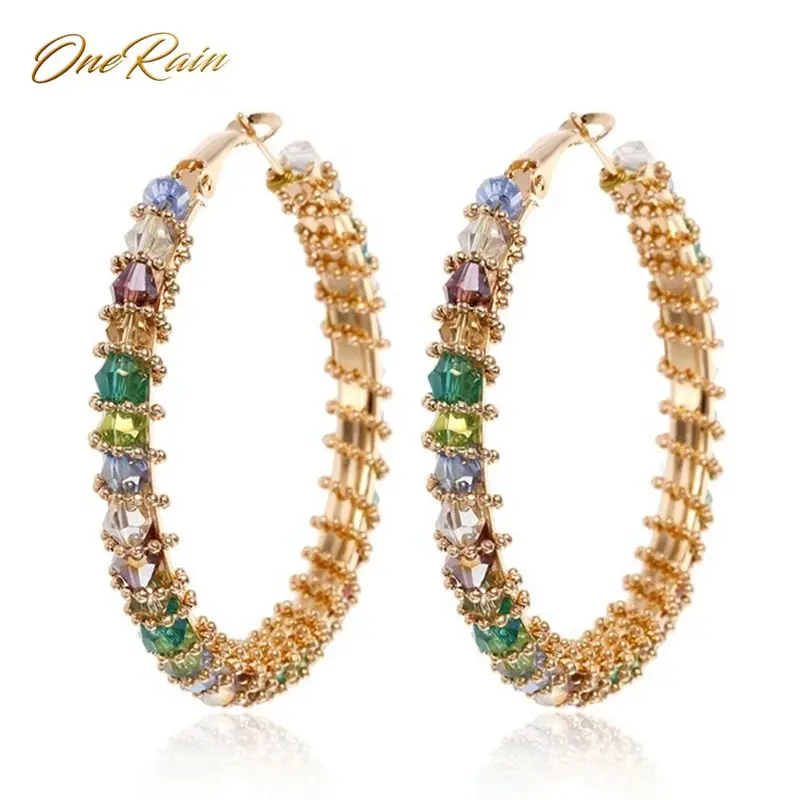 

Wong Rain Vintage 100% 925 Sterling Silver Natural AAA Zircons Spinals Rainbow Circle Hoop Earrings For Women Gifts Wholesale