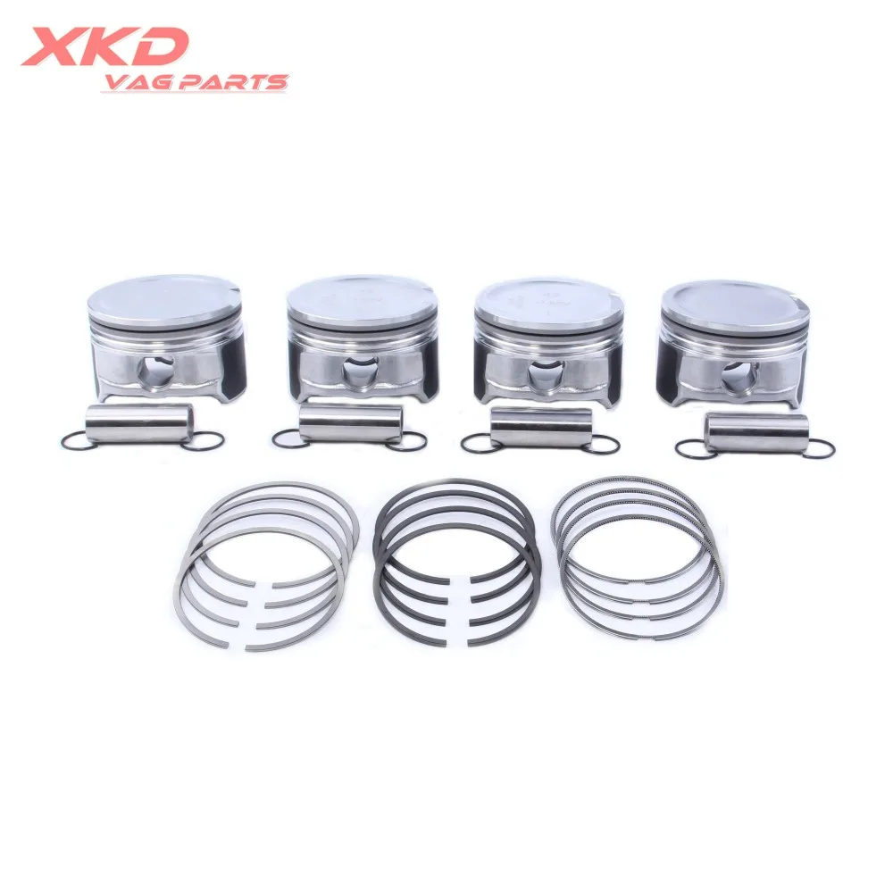 STD 81.0mm 4Pcs Piston & Ring Set Fit For AUDI A3 A4 TT VW Golf