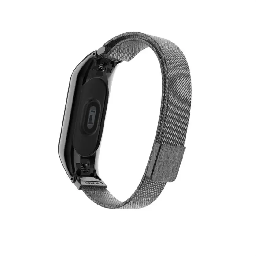 Браслет на запястье для Xiaomi mi Band 3 Нержавеющая сталь mi lanese Магнитная Петля Группа Смарт часы 18Jul10