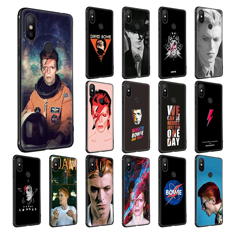 WEBBEDEPP David Bowie Singer Rock Soft Silicone Case for Xiaomi Redmi Note 7 6 6A 5 4 4X 4A S2 Plus Pro Lite Go |