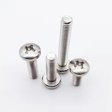 10/50 M2 M2.5 M3 M3.5 M4 M5 M6 M8 A2 304 Croix en acier inoxydable Ronde Phillips Vis À Tête Cylindrique Dia 2 3 4 5 8mm Longueur 3-100mm