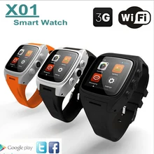 Wasserdichte Sim-karte Smart Uhr Android 4.4 Bluetooth GPS Kamera 1,54 zoll 3G Wifi X01 5.0MP Unterstützen Kamera IP67 SmartWatch